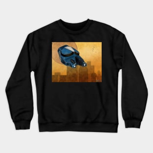 Evening Flight Over the City Crewneck Sweatshirt